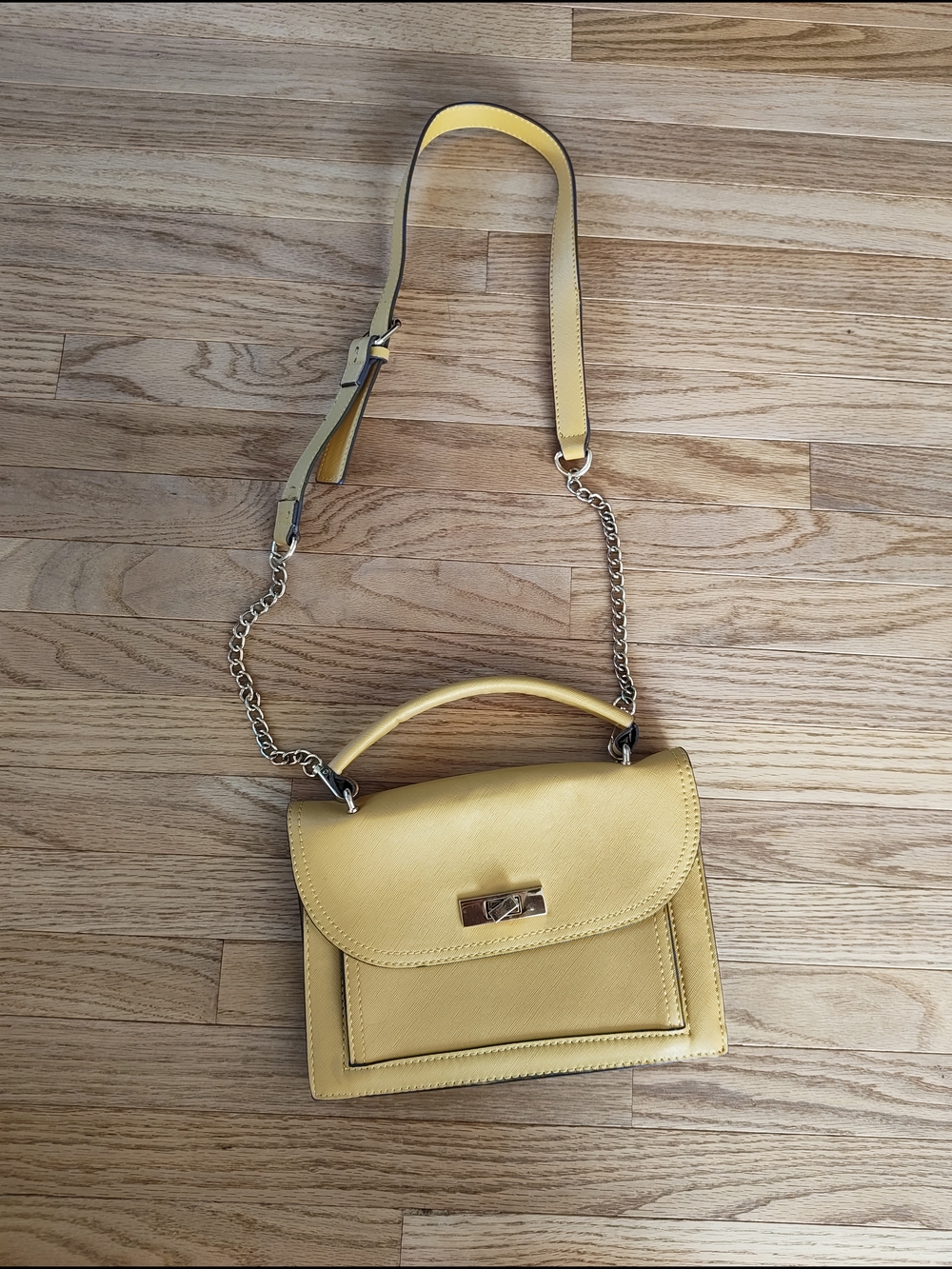 Steve Madden Yellow Leather Crossbody Satchel